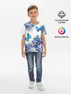Детская базовая футболка / Butterfly | Blue White