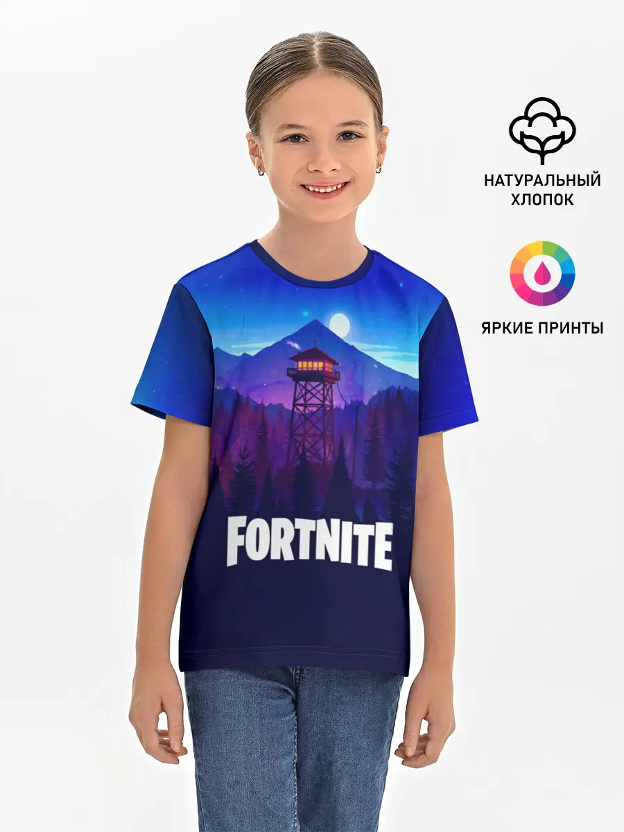 Детская базовая футболка / fortnite