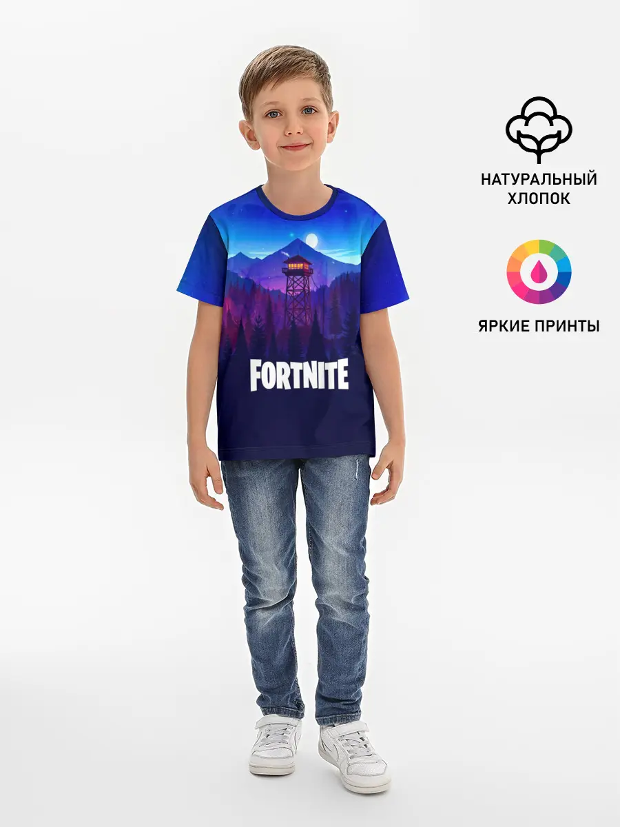 Детская базовая футболка / fortnite