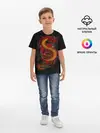 Детская базовая футболка / НЕОНОВЫЙ ДРАКОН, 3d