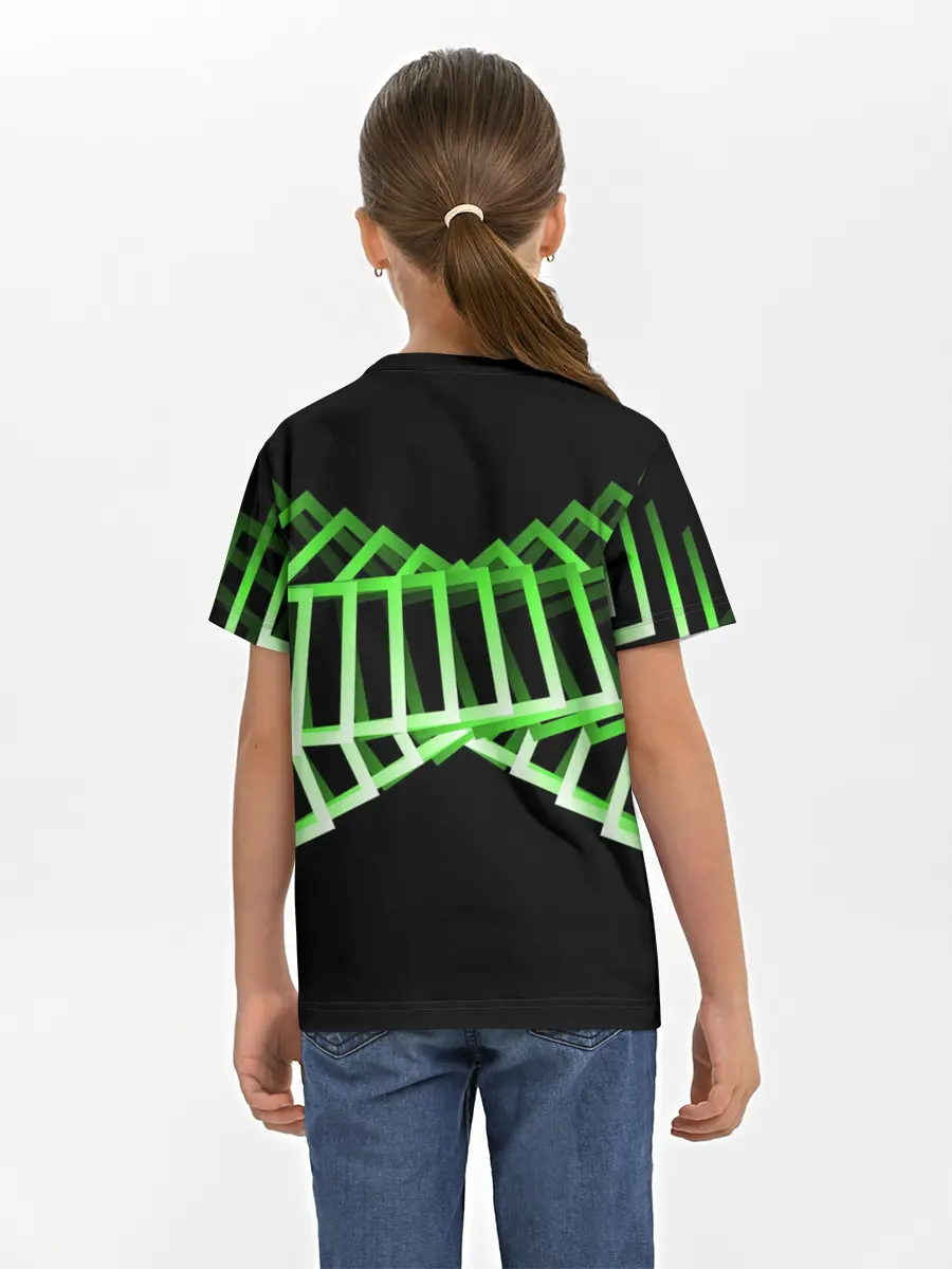 Детская базовая футболка / Неоновые квадраты