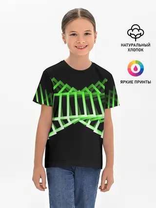 Детская базовая футболка / Неоновые квадраты
