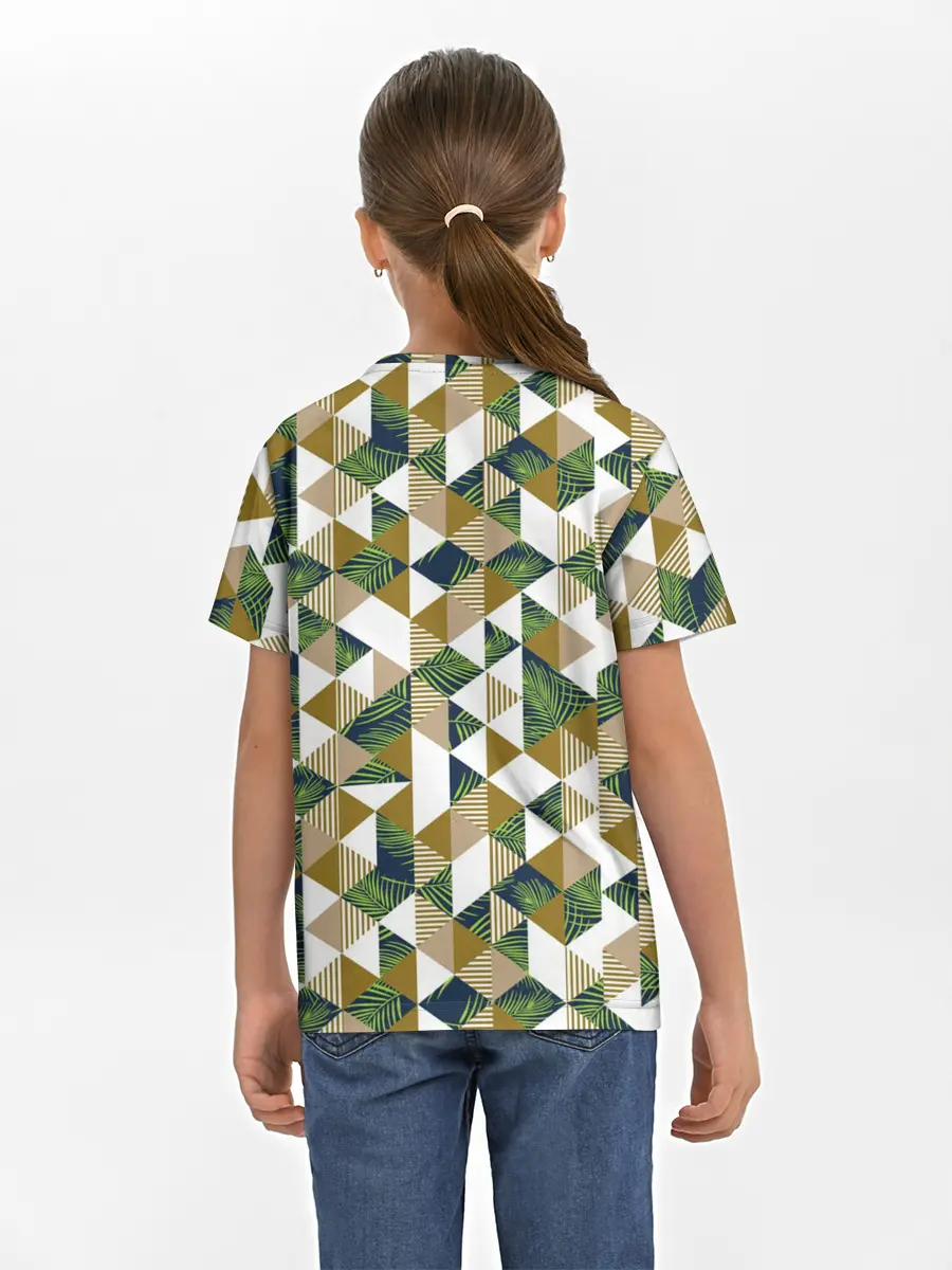 Детская базовая футболка / Хипстерские треугольники