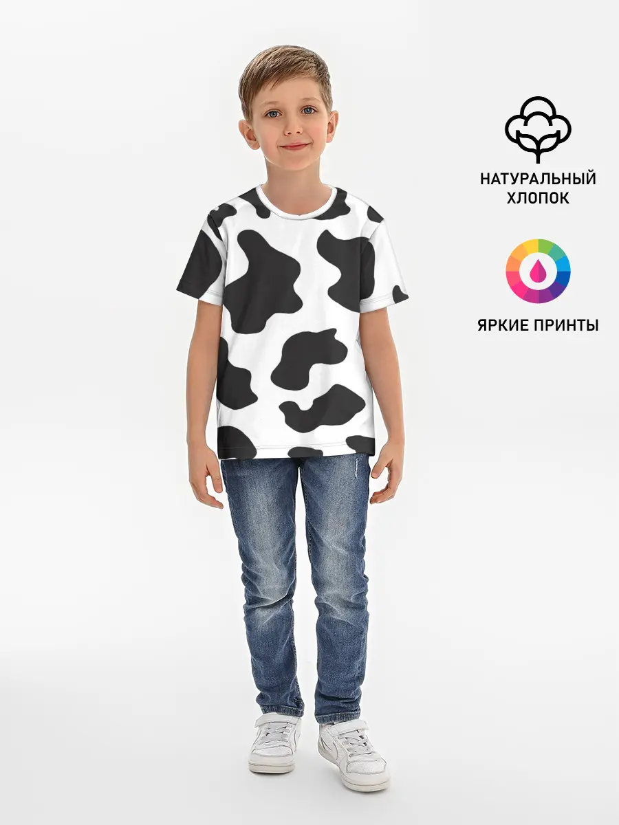 Детская базовая футболка / COW PRINT
