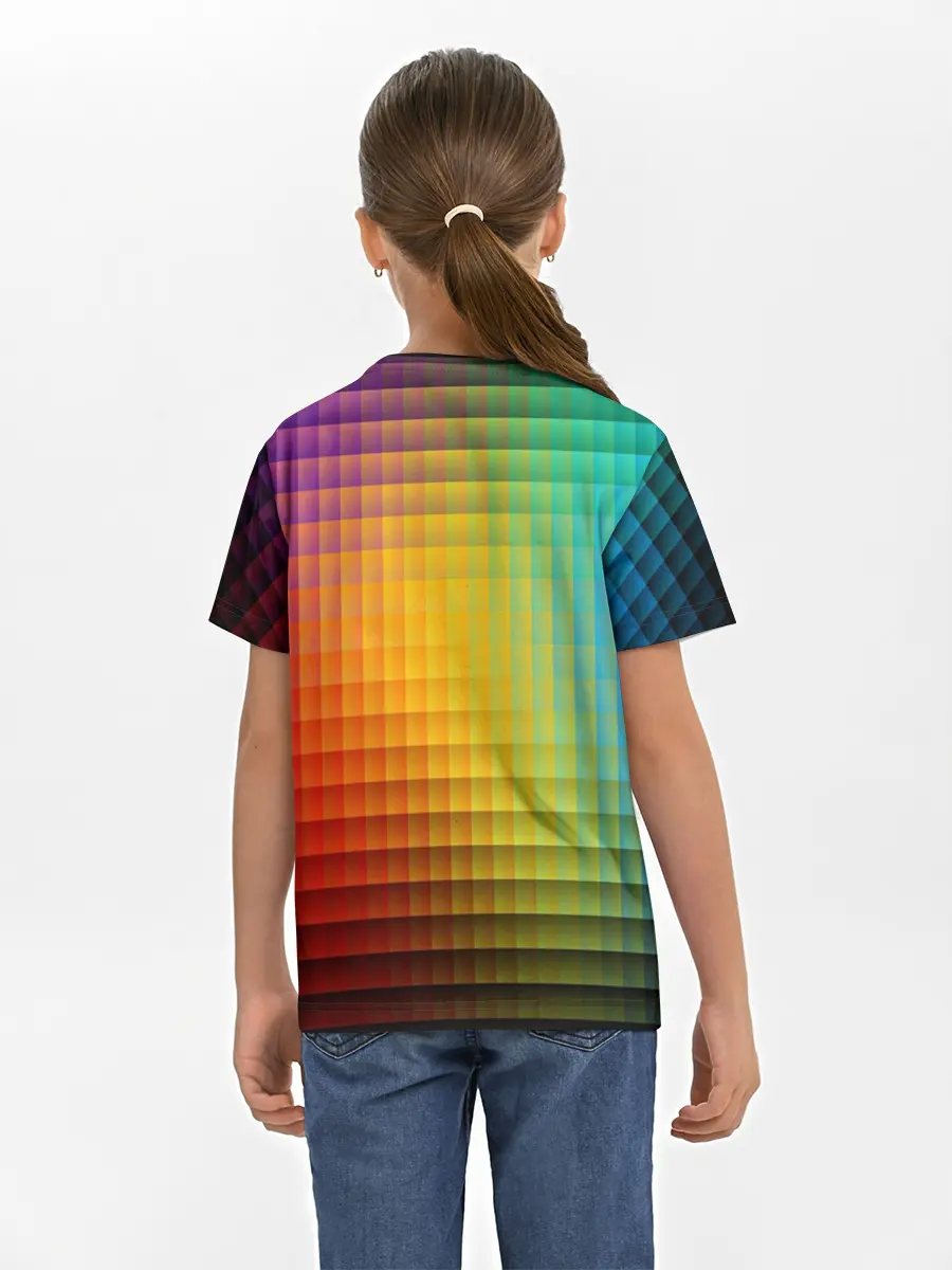 Детская базовая футболка / Радужный градиент