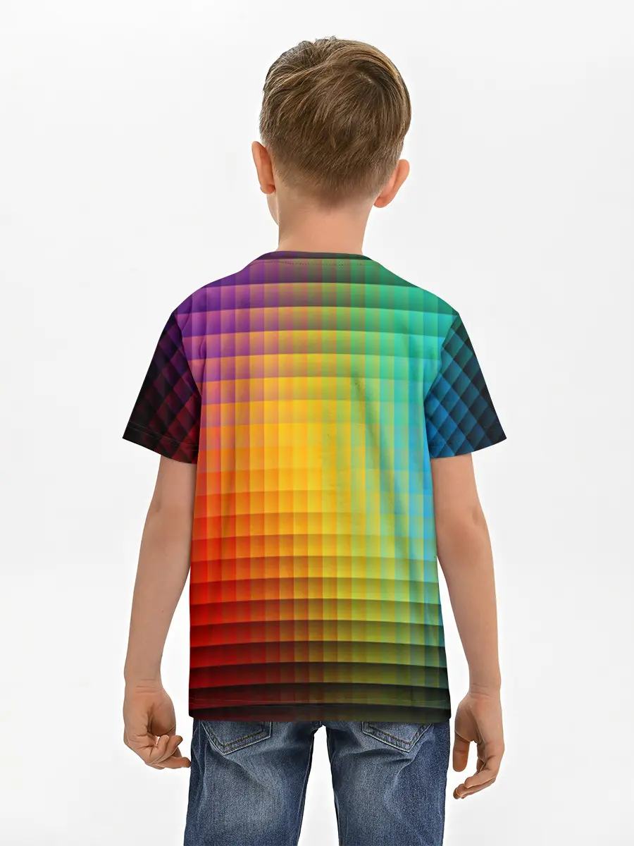 Детская базовая футболка / Радужный градиент
