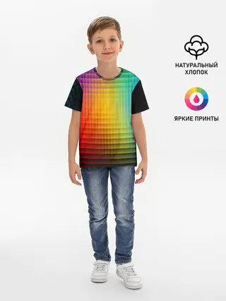 Детская базовая футболка / Радужный градиент