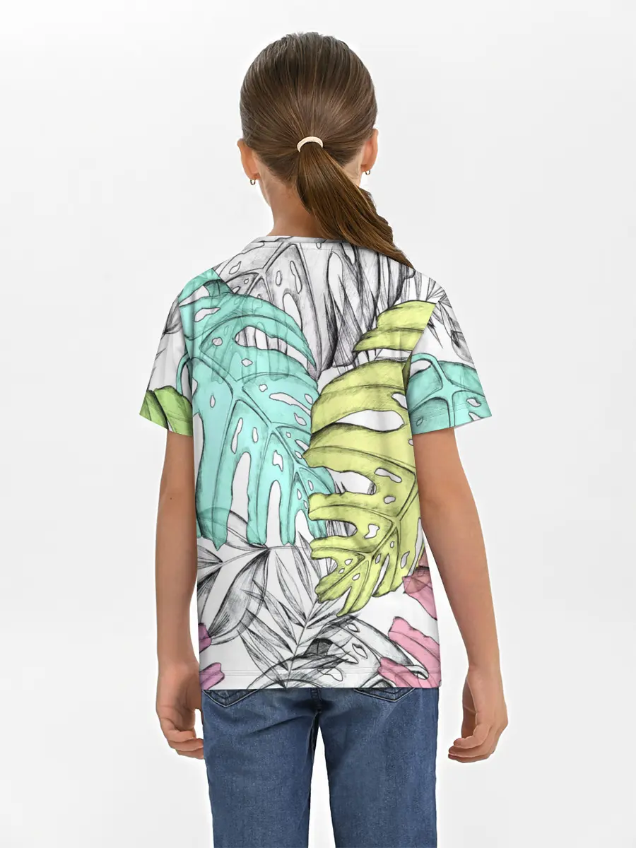 Детская базовая футболка / ТЕКСТУРА ТРОПИКИ