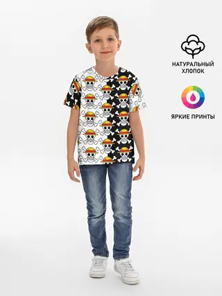 Детская базовая футболка / ONE PIECE / ВАН ПИС / УЗОР