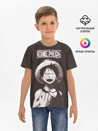 Детская базовая футболка / One Piece | Манки Д. Луффи