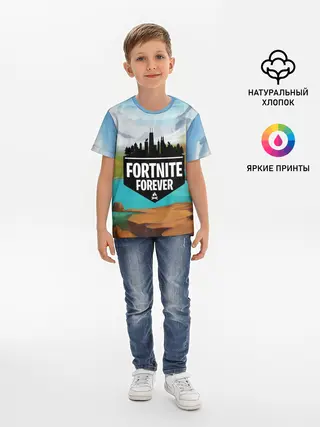 Детская базовая футболка / Fortnite Forever