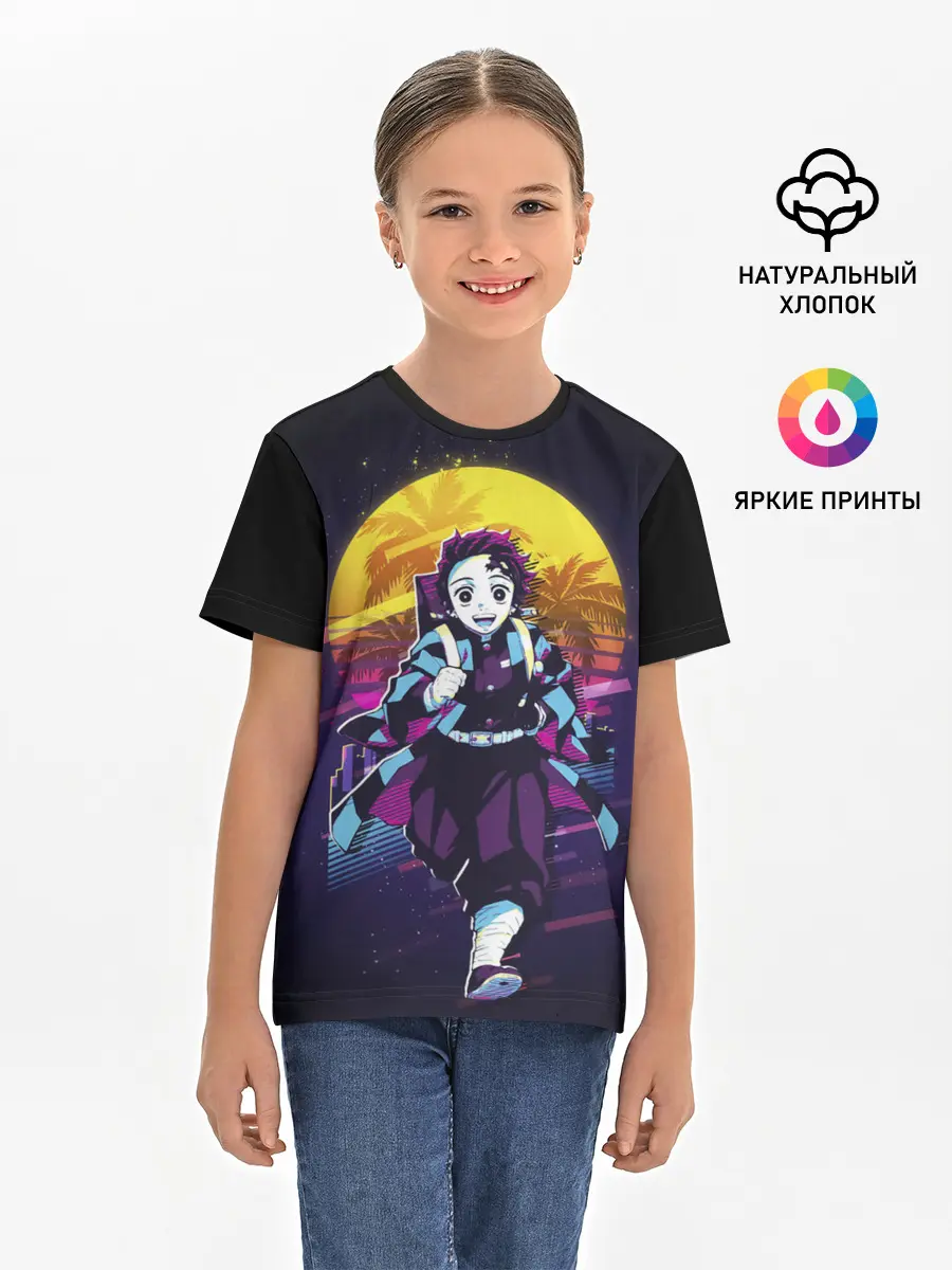 Детская базовая футболка / Танджиро Камадо Kimetsu no Yaiba