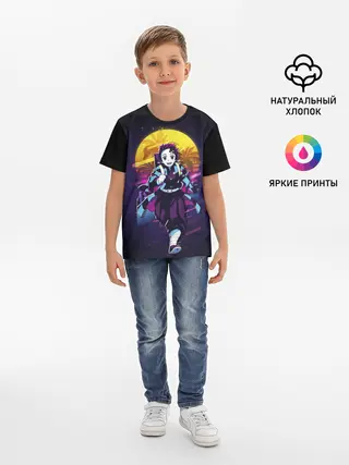 Детская базовая футболка / Танджиро Камадо Kimetsu no Yaiba