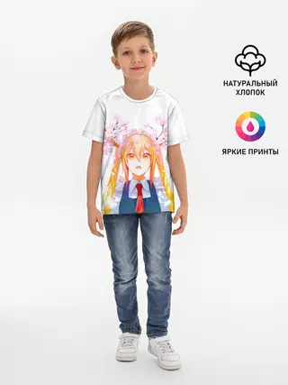 Детская базовая футболка / Горничная Мисс Кобаяши расцветает Тору