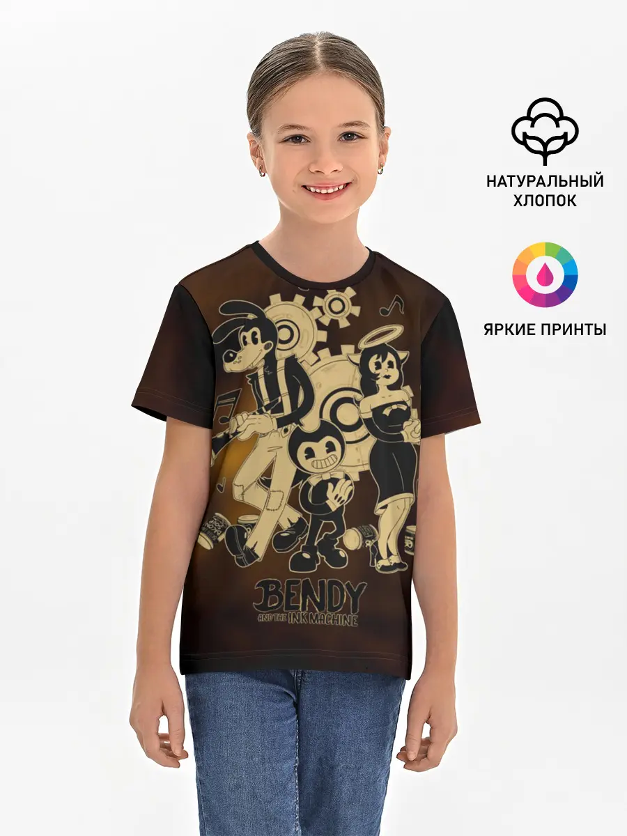 Детская базовая футболка / Bendy and the ink machine