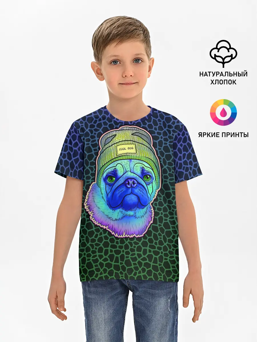Детская базовая футболка / Мопс