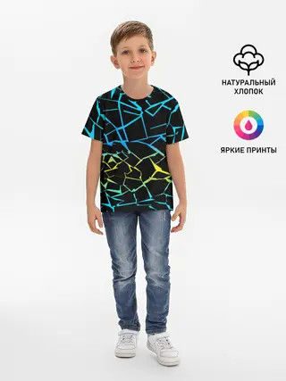 Детская базовая футболка / НЕОНОВЫЙ ГРАДИЕНТ