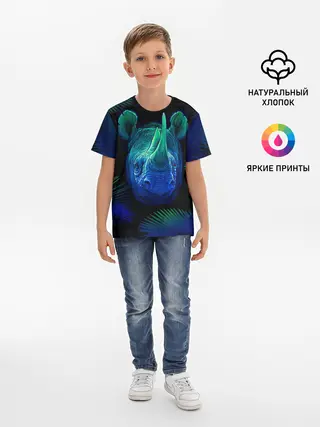 Детская базовая футболка / Носорог