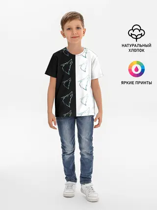 Детская базовая футболка / Волк среди волков