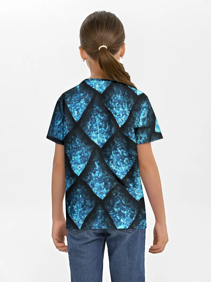 Детская базовая футболка / Чешуя ледяного дракона