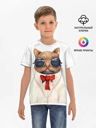 Детская базовая футболка / Кот