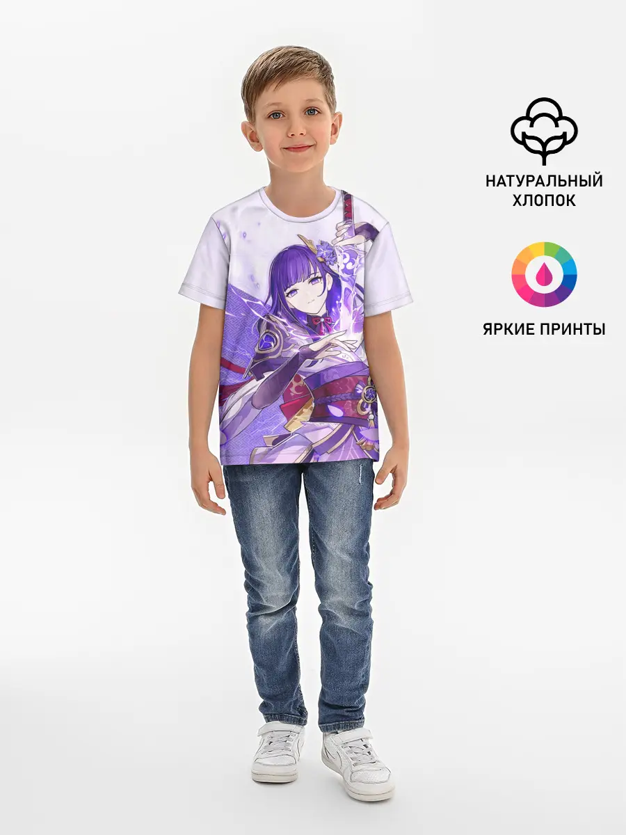 Детская базовая футболка / Raiden Shogun | Genshin Impact