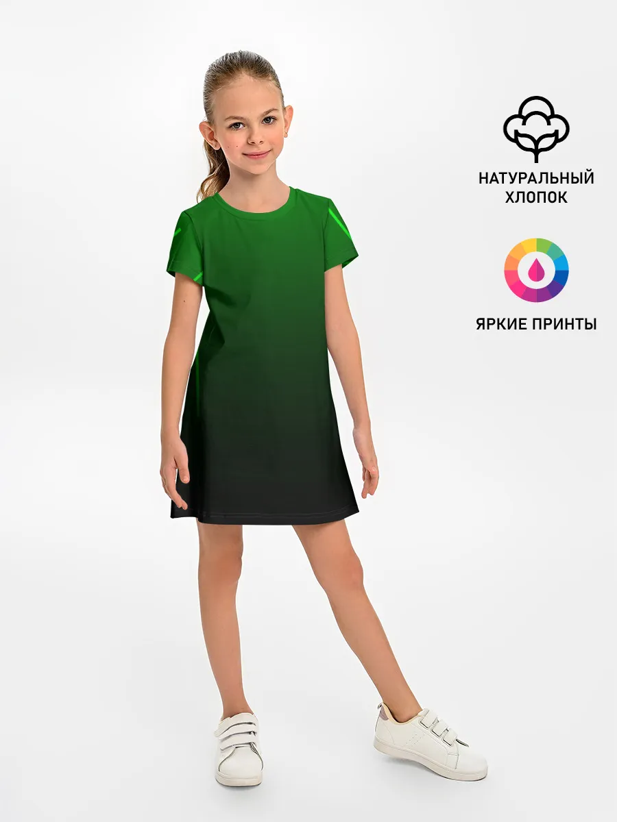 Детское платье / Неоновые линии на градиенте