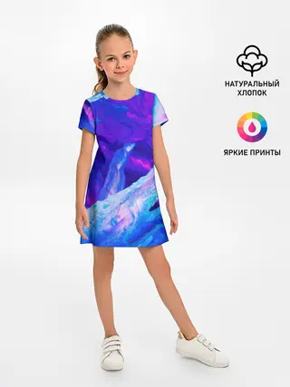 Детское платье / ЛЕДЯНОЙ НЕОН
