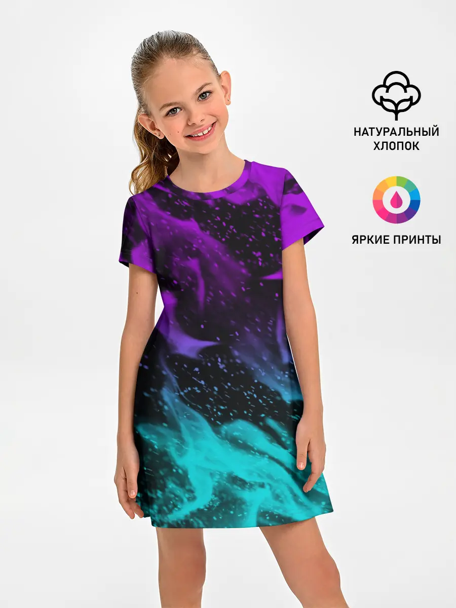 Детское платье / НЕОНОВЫЙ ОГОНЬ