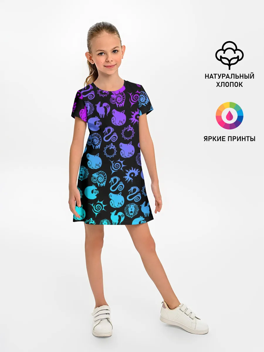 Детское платье / 7 СМЕРТНЫХ ГРЕХОВ НЕОН ЭМБЛЕМЫ