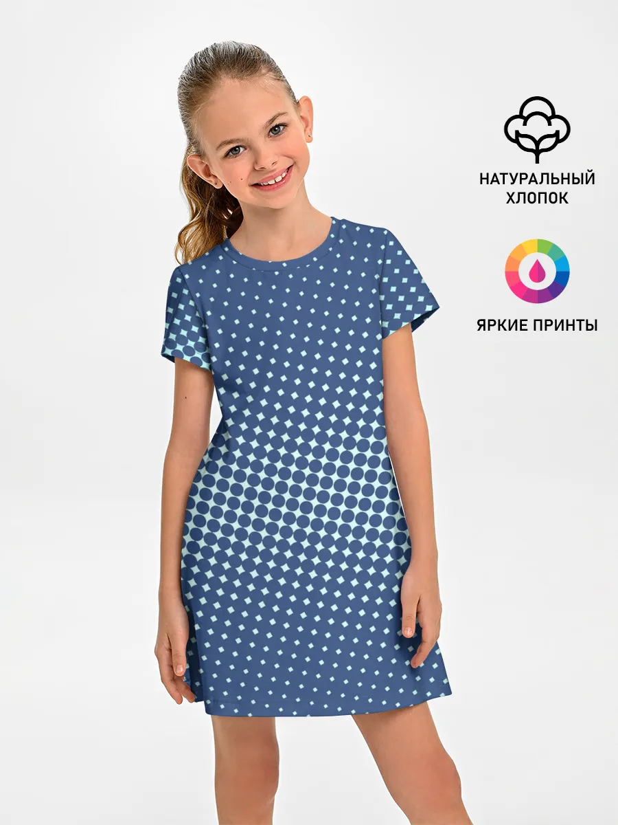 Детское платье / Хаотичный горошек