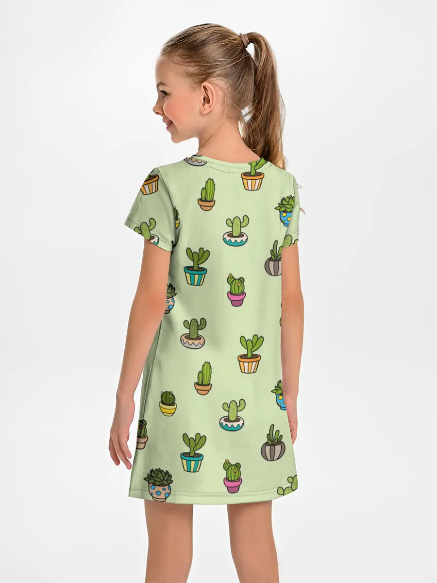 Детское платье / Веселый кактус