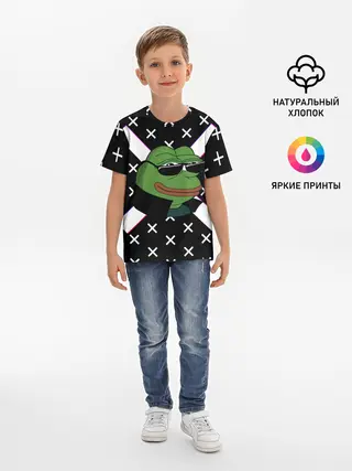 Детская базовая футболка / Pepe в очках EZ
