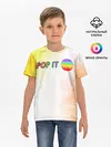 Детская базовая футболка / Поп Ит - Кружок - Разводы