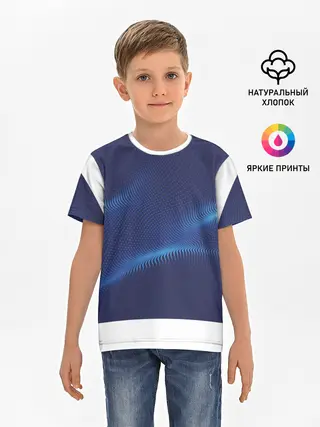 Детская базовая футболка / 3D волна