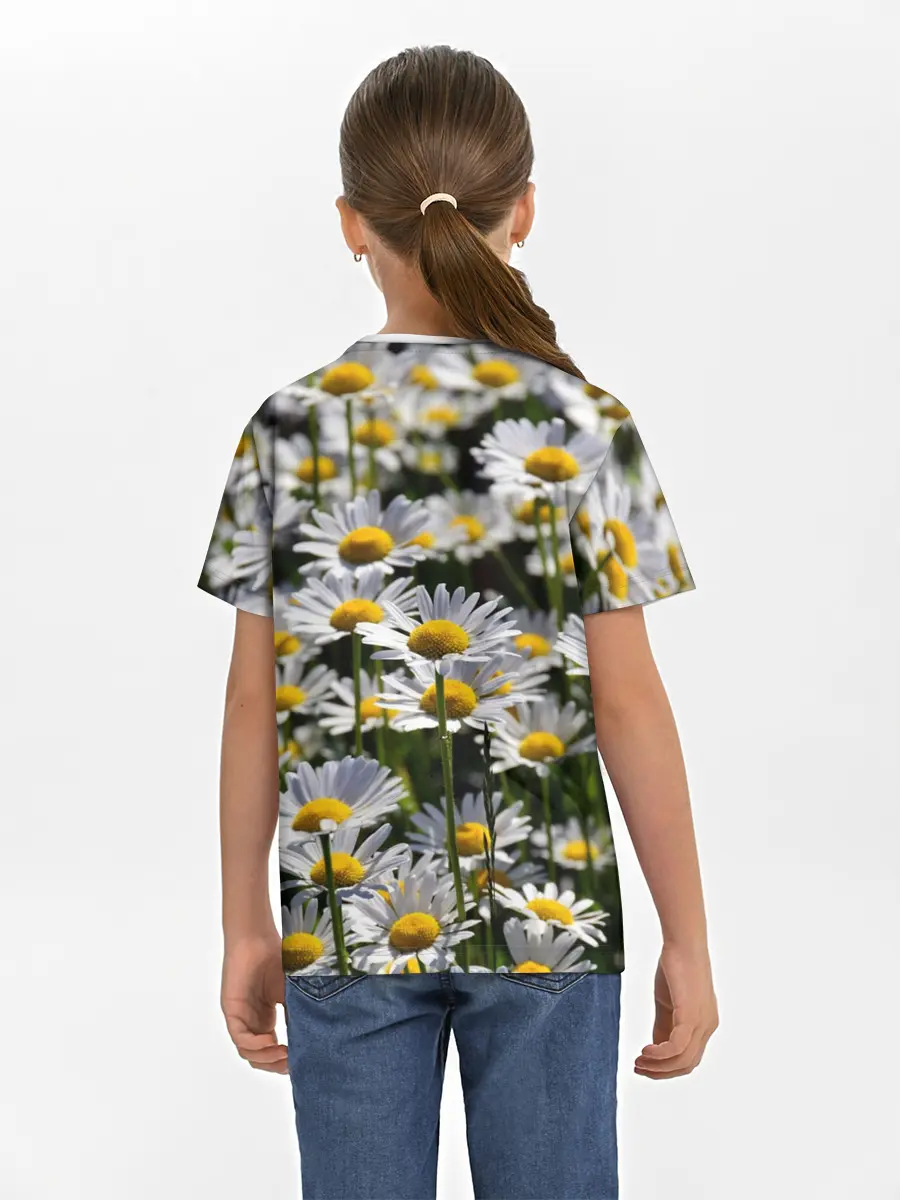 Детская базовая футболка / Ромашки