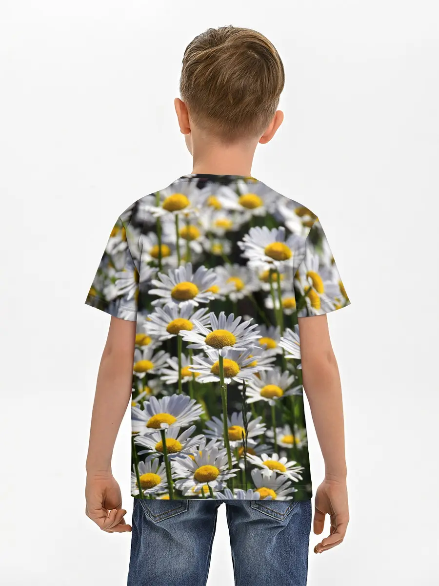 Детская базовая футболка / Ромашки