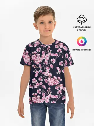 Детская базовая футболка / Сакура
