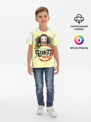 Детская базовая футболка / Незуко Камадо Kimetsu no Yaiba