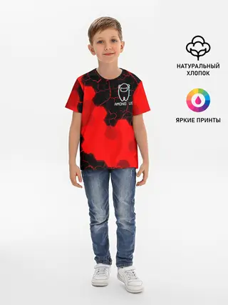 Детская базовая футболка / AMONG US / АМОНГ АС