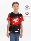 Детская базовая футболка / Хвост Феи красно-черная геометрия