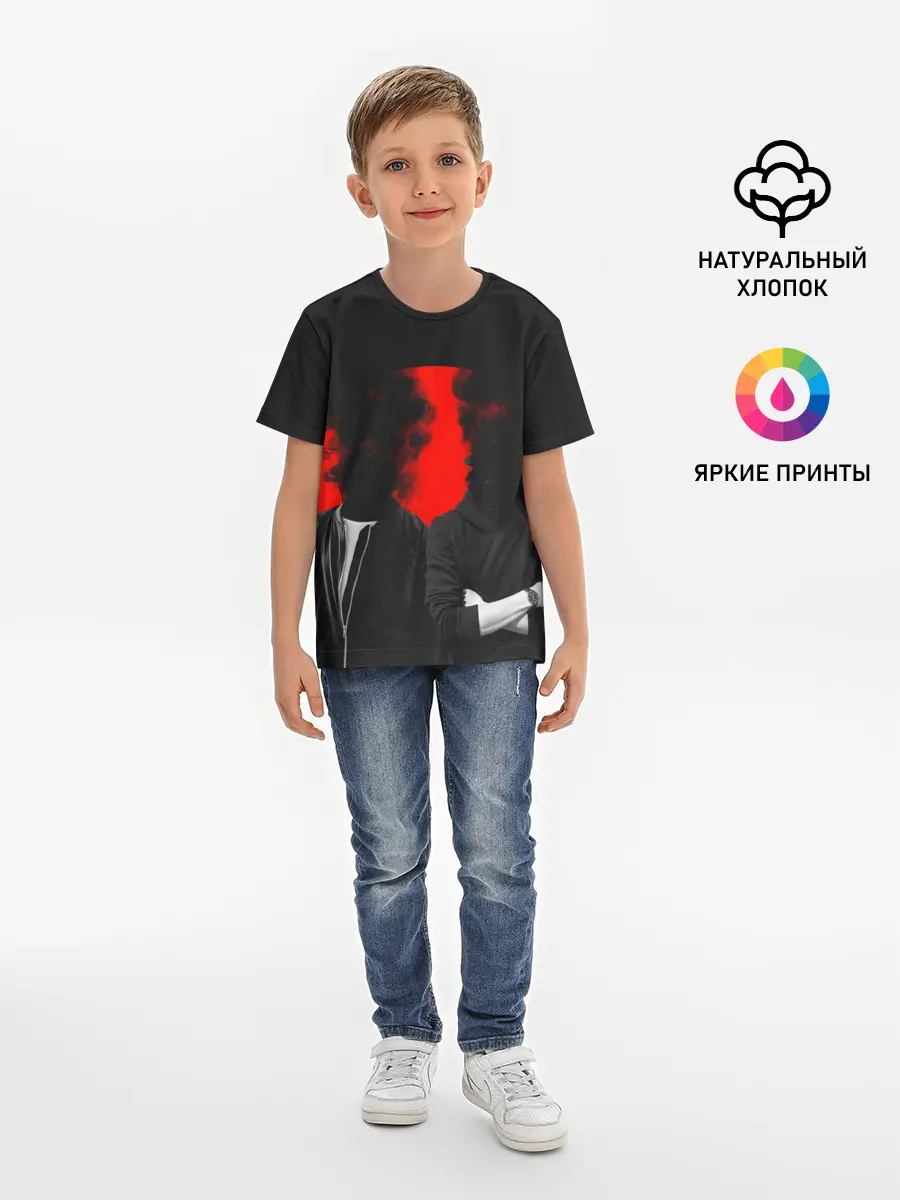 Детская базовая футболка / Дымится голова