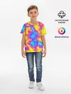 Детская базовая футболка / Яркая абстракция космических красок