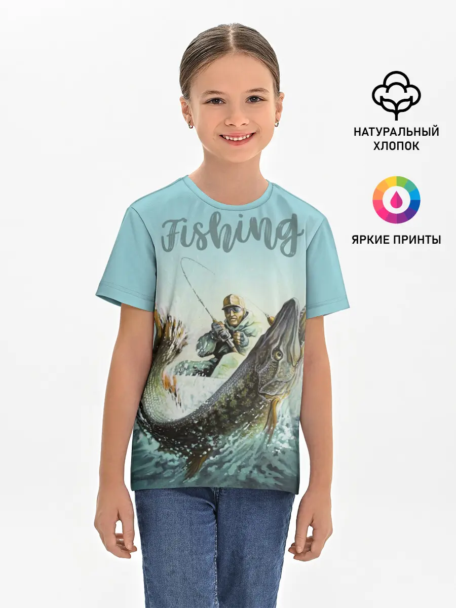 Детская базовая футболка / Fishing