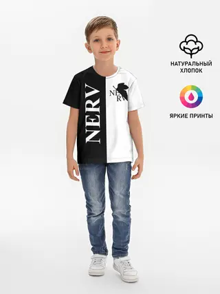 Детская базовая футболка / Nerv black