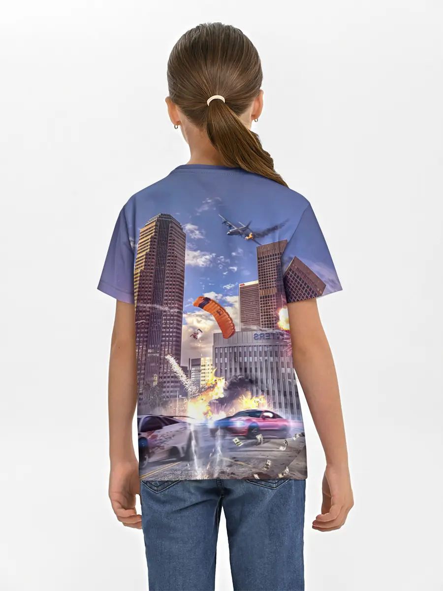 Детская базовая футболка / ЭКШЕН Grand Theft Auto V