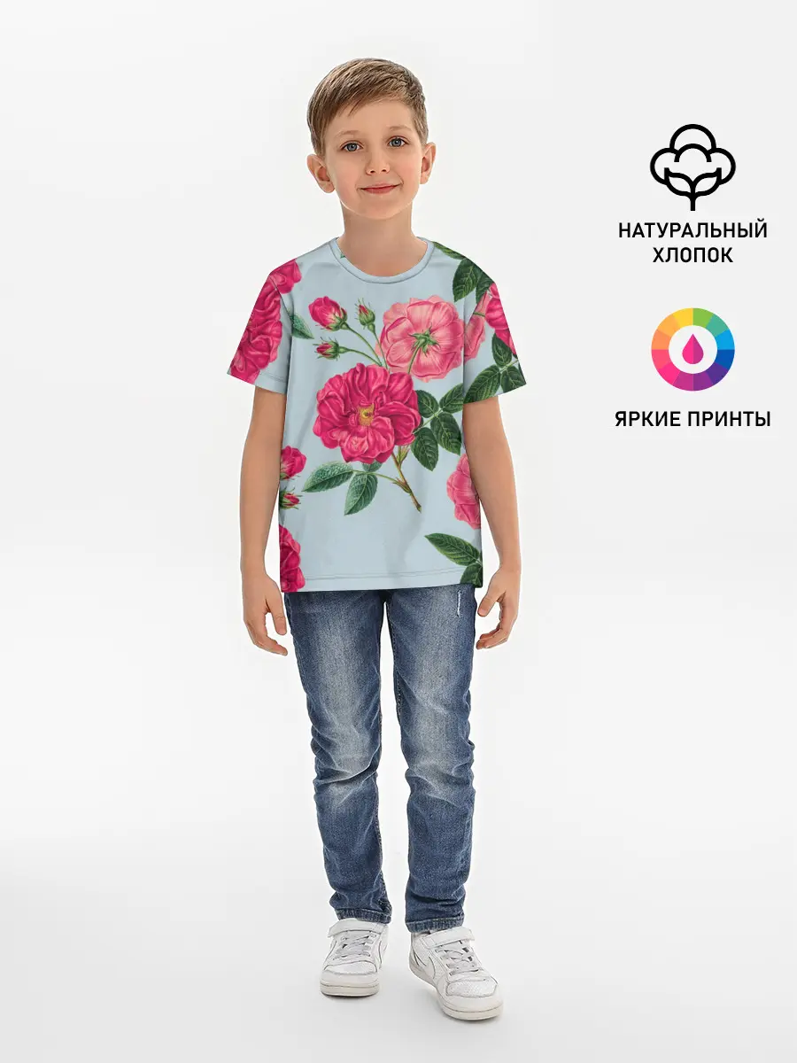Детская базовая футболка / Чайная роза