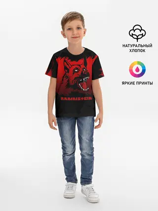 Детская базовая футболка / Rammstein dog