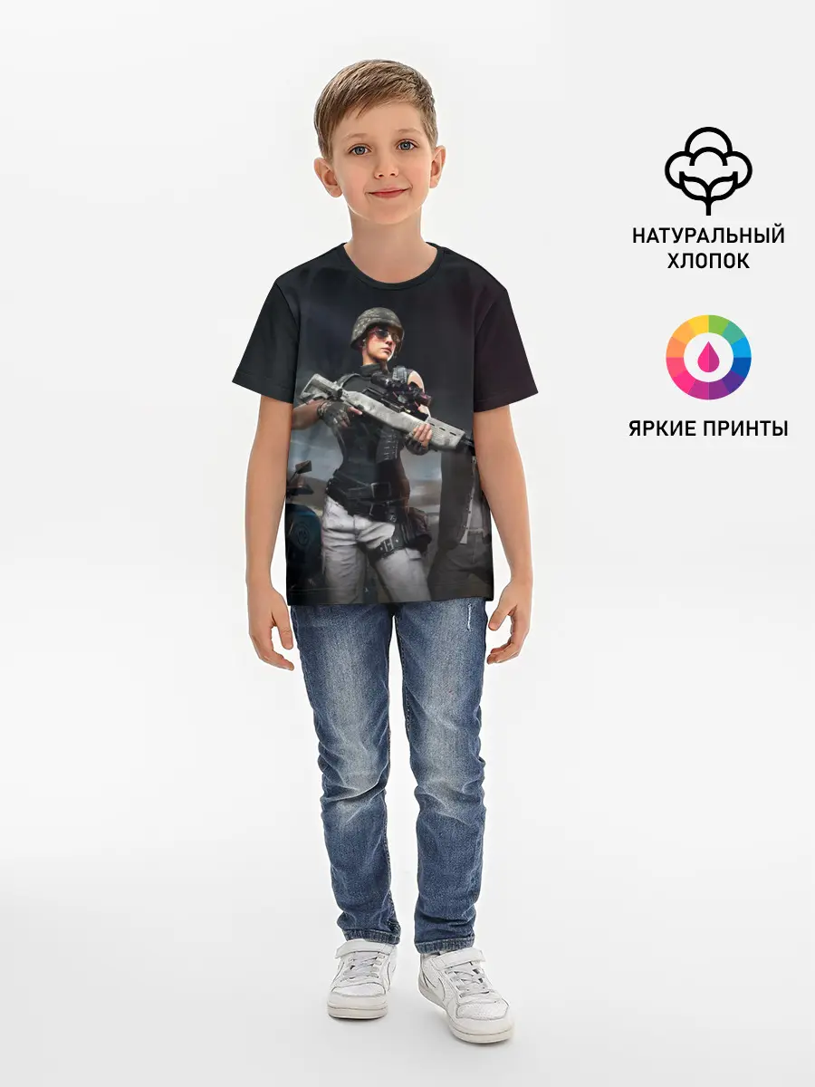Детская базовая футболка / PUBG