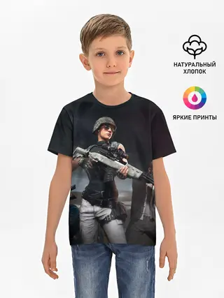 Детская базовая футболка / PUBG